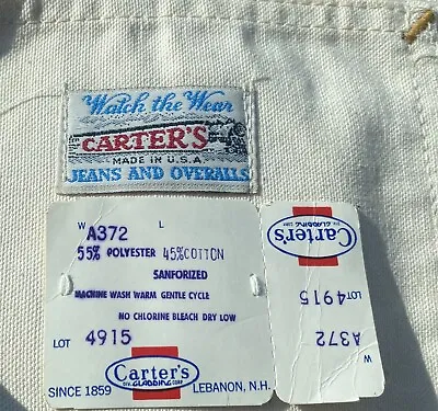 Vintage Nos W/tags  Carter's Watch The Wear Jeans And Overalls  Work Apron • $65