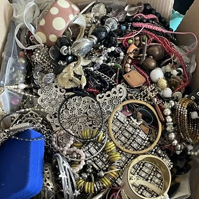 £20 • Buy 10kg Joblot Costume Jewellery Bundle Huge Resell Car Boot Craft