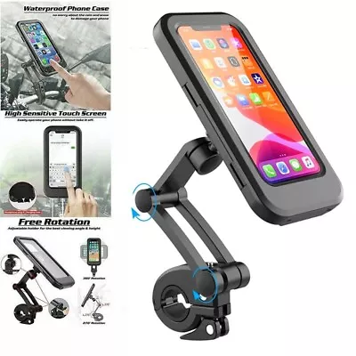 Holder Cell Phone Motorcycle Bike Waterproof Handlebar Touch Screen Case Mount • $10.29