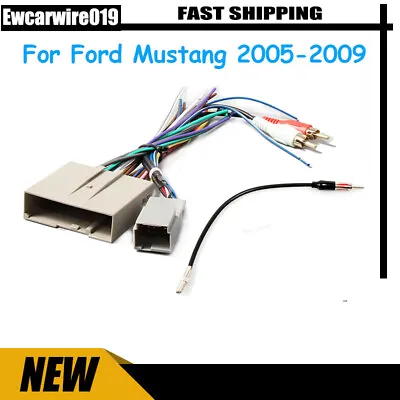 Car Radio Stereo Wiring Harness & Antenna Adapter For Ford Mustang 2005-2009 • $13.99