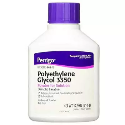 Compared To Miralax - Polyethylene Glycol Powder 3350 17.9 Oz FREE SHIPPING NEW! • $19.75