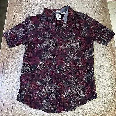 Volcom Men’s SS Button Up Casual Shirt Size S #29410 • $9.99