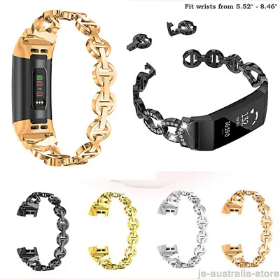 $18.99 • Buy AU Women For Fitbit Charge 2 3 Watch Bands Strap Alloy Metal Bracelet Wrist Band