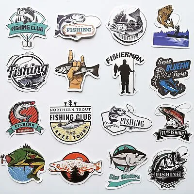 $11.52 • Buy Fly Fishing Stickers Fish Decals For Boats Jumping Trout Bass Sticker For Car
