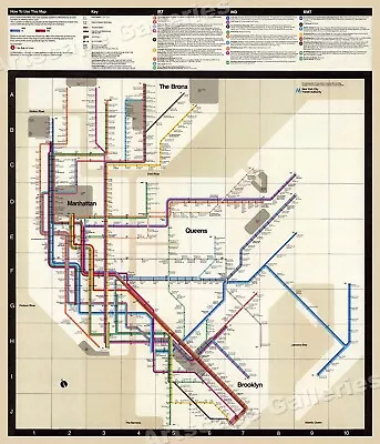 1972 Massimo Vignelli New York Subway Map - 24x28 • $22.95