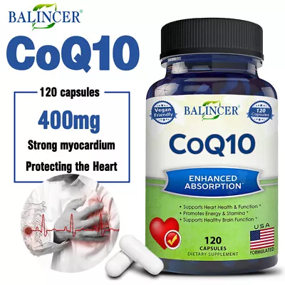 400mg CoQ 10 Coenzyme Q10 120 Capsules Cardiovascular Heart Health • $18.05