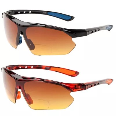 BIFOCAL Safety Reading Sunglasses Sun Glasses Driving Sport 1.0 1.5 2.0 2.5 3.0 • $11.99