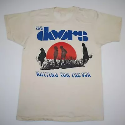 Vintage The Doors Waiting For The Sun Natural T Shirt T Shirt EE169 • $20.89