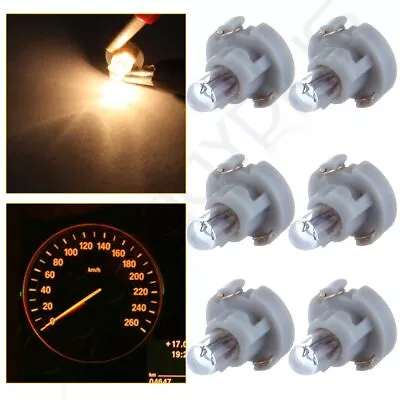 6PCS Amber T3 Neo Wedge Bulb Dash AC Climate Control Lamp Center Console Light • $10.79