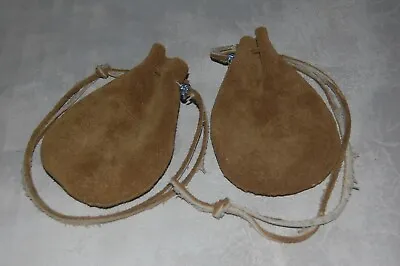 1 Buffalo Leather Hide Medicine Pouch Bag Drawstring Hand Made Healing Tobacco  • $18.95
