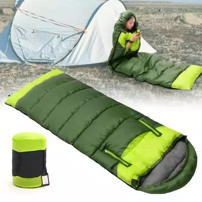 4 Season Camping Hiking Sleeping Bag For Cold Weather Camping Winter Warm UK • £18.89