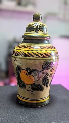 Hand Painted Vase/urn With Lid - Excellent Condition - Hecho En Mexico • $24.99