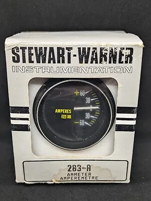 Nos Stewart Warner Stage 3 2 1/16  60-0-60 Ammeter Gauge 283a • $64.99