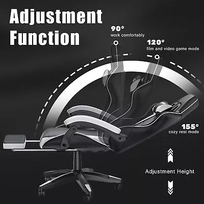 Computer Gaming Chair W/ Footrest Ergonomic Office Executive Swivel Racing Chair • $99.99