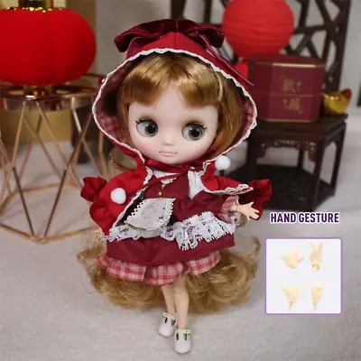 Full Set - Middie Blythe Doll 8  With Clothes Shoes BJD Wavy Hair Matte Face DIY • $56.52