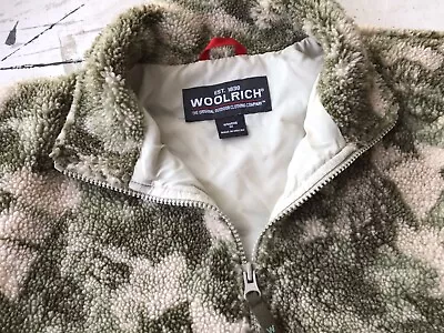 Woolrich Womens Medium Maple Leaves Fleece Lined Jacket Full Zip • $20