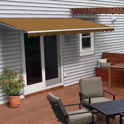 ALEKO Motorized Retractable Patio Awning 20 X 10 Ft Sand Color • $539.10