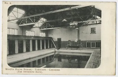 £3.95 • Buy CHESHIRE Parkgate Mostyn House School Swimming Baths Vintage Postcard E9