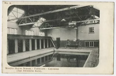 £3.95 • Buy CHESHIRE Parkgate Mostyn House School Swimming Baths Vintage Postcard E9