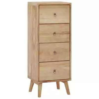 Chest Of Drawers 4 Drawer Dresser Storage Organizer Solid Wood Teak VidaXL VidaX • $293.99