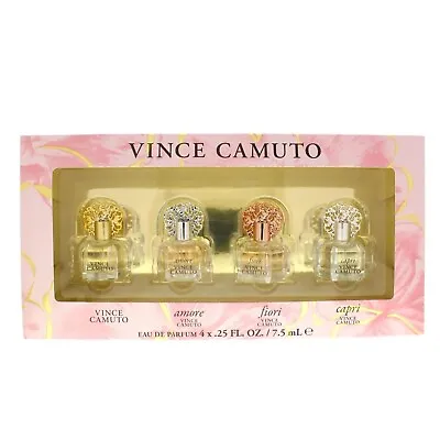 4pc Mini Set Vince Camuto AMORE Fiore Capri EDP .25oz Ea Womens Perfume NIB (659 • $33.29