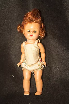 Vintage 7 3/4” Plastic Vogue Ginny Doll W/Painted Lashes C1950's • $12.50