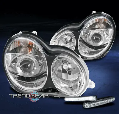 For 2001-2007 Mercedes-benz W203 C-class 4dr Projector Headlight +led Drl Signal • $237.95