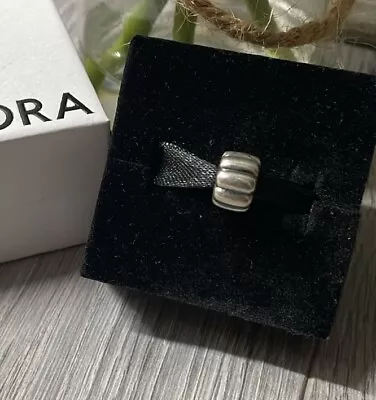 💖Genuine Pandora Polished Ridged Clip Charm Bracelet Gift Silver S925 Jewellery • £15.10