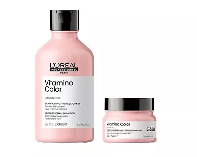 Loreal Serie Expert Vitamino Color Shampoo 10.1 Oz & Masque 8.4 Oz Duo • $43.67