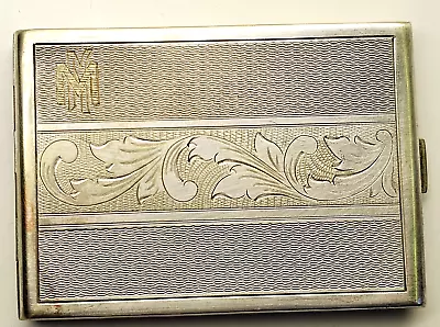 Vintage Unique European Art Deco Antique  MEL1  Cigarette Case  Box Holder • $16.99