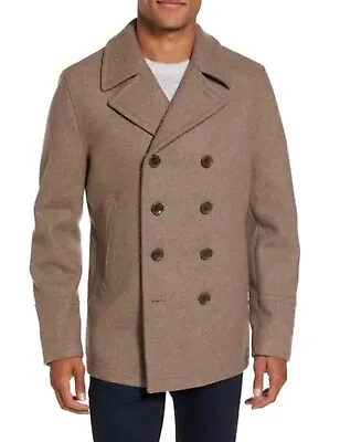 Michael Kors Men's Double Breasted Peacoat In Toast Heather Size XXXL ~ NWT $295 • $116.99