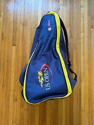 Vintage Wilson US Open Tennis Racquet Shoulder Backpack Bag • $0.99