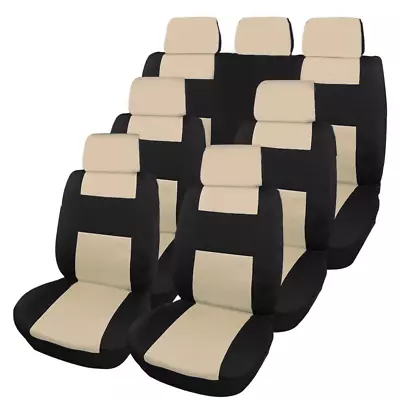 3Row 7 Seat Universal Car Seat Protectors Covers For Auto SUV Truck Van Full Set • $37.90