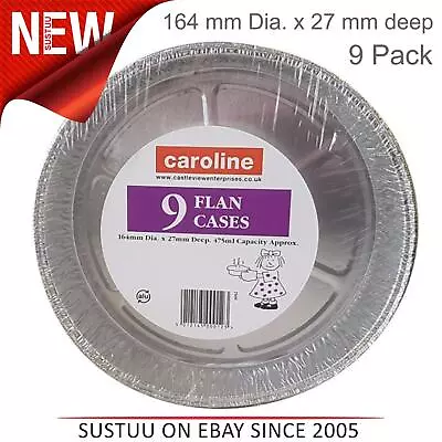 £7.37 • Buy Caroline Disposable 6  Aluminium Foil Flan Cases Dish Baking Pie│Pack Of 9