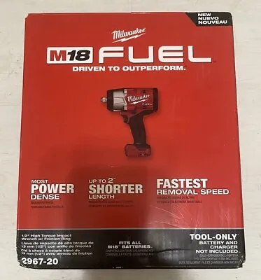 Milwaukee M18 Fuel 1/2” High Torque Impact Wrench W/friction Ring 2967-20 • $240
