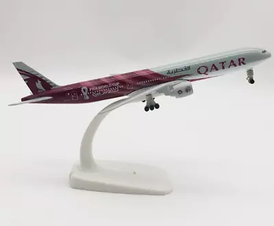 1:250 B777 Boeing Qatar Airways With Wheels Metal Aircraft Plane Model Gift • £16.99