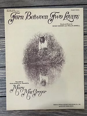 Vintage 1976 Torn Between Two Lovers Sheet Music Mary MacGregor  • $17.99