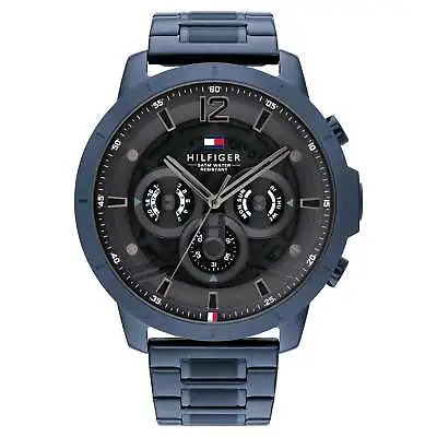 Tommy Hilfiger Blue Steel Grey Dial Men's Multi-function Watch - 1710493 • $299
