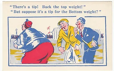 Horse-Racing Comic; There's A Tip Back The Top Weight... PPC Unused • £4