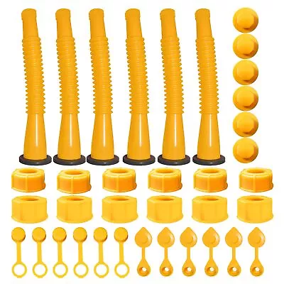 Gas Can Spout  Gas Can Nozzle6 Kit-Yellow Suitable For Most 1/2/5/10 Gal Oil ... • $20.54