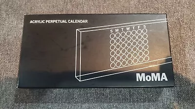 In Box Hunton & Williams MoMa  Acrylic Perpetual Calendar Black Clear Slabs  • $25