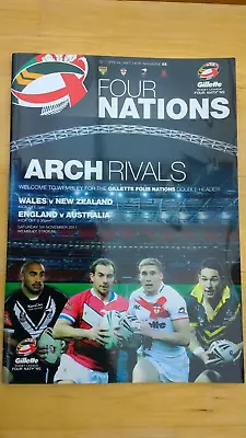 2011 Four Nations England V Australia Wales V Nz Rugby International Programme • £4.99