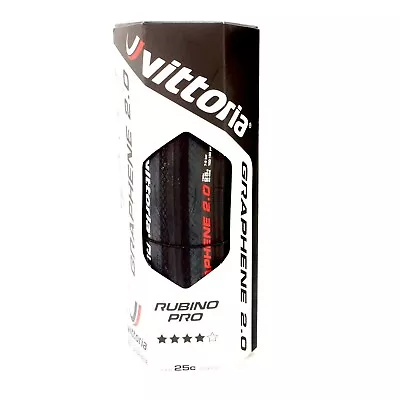 Vittoria Rubino Pro G2.0 700x25C Clincher Road BikeTire (Full Black) 1 Or 2pcs  • $41.90