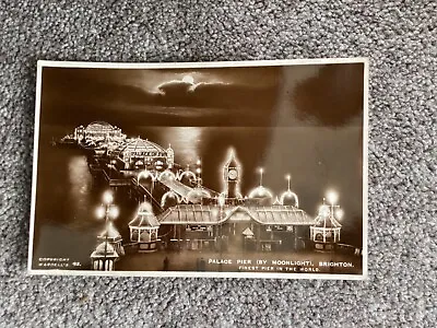 £2 • Buy Palace Pier ( By Moonlight), Brighton, Wardell’s, 1930s? Unused, Photograph