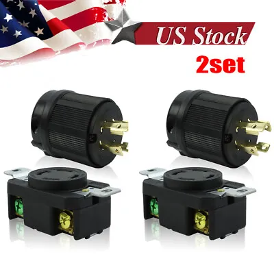 2 Pack Generator Rv Ac Plug Socket L14-30 120V 220V Male And Female Receptacle • $22.99