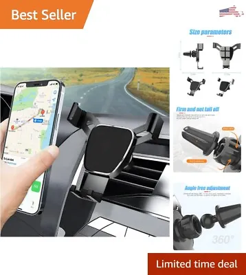 Upgrade Military Car Phone Holder - Gravity Auto-Lock Stand - Universal - Black • $17.97