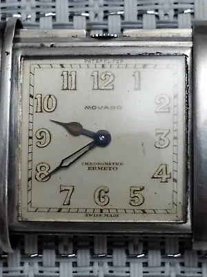 1900's Movado Ermeto .925 Silver 15 Jewels Manual Wind Pocket Watch Stamped  • $562.50