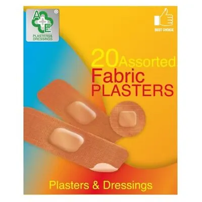 A&E Fabric Plasters Assorted 20s • £4.57