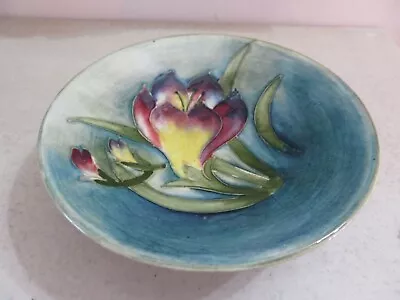 * Early Rare* Moorcroft Crocus Flower Footed Dish 4.25 Inch Dia  *1st Quality* • £44