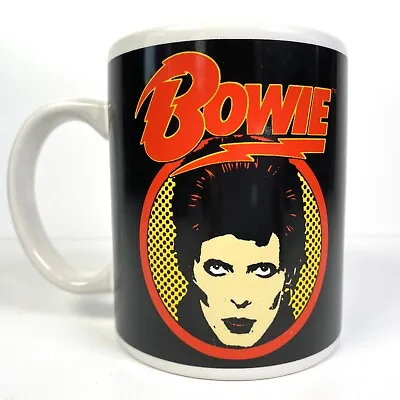 David Bowie Ceramic Mug Retro Style Pop Art Portrait Black Red Rock Music Legend • £13.99